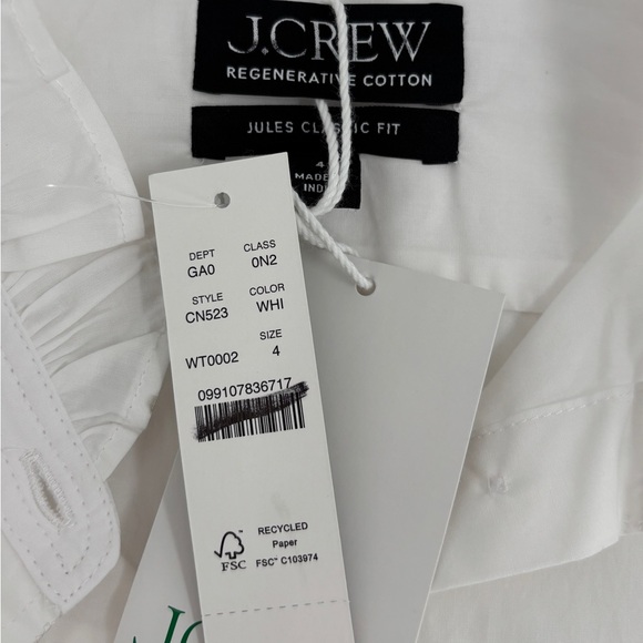 J.Crew Jules ruffle-collar shirt in cotton poplin - Picture 5 of 7